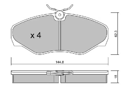 Комплект тормозных колодок (AISIN: BPNI-1006)